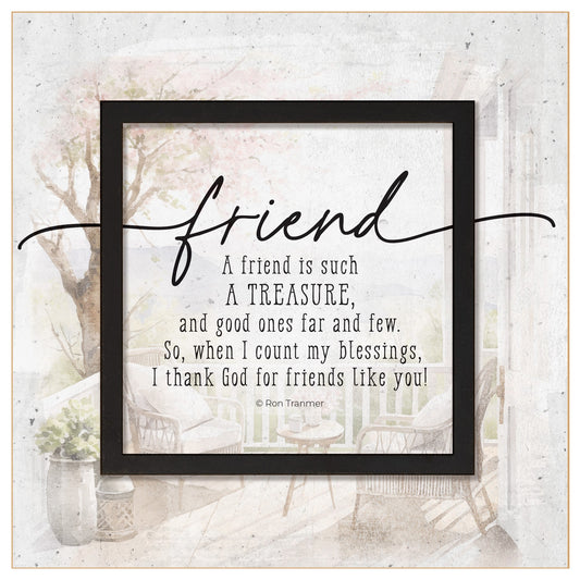 Plaque-Layered Grace-A Friend Is Such A Treasure (6 x 6)