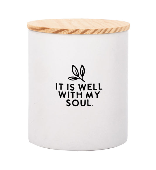 Canister-It Is Well W/ Lid