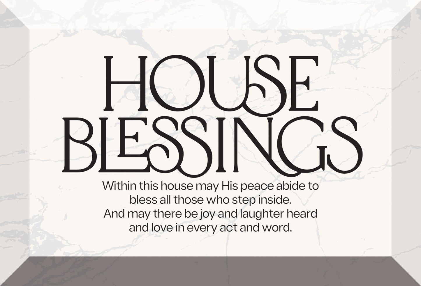 Glass Plaque-House Blessings (6 x 4)