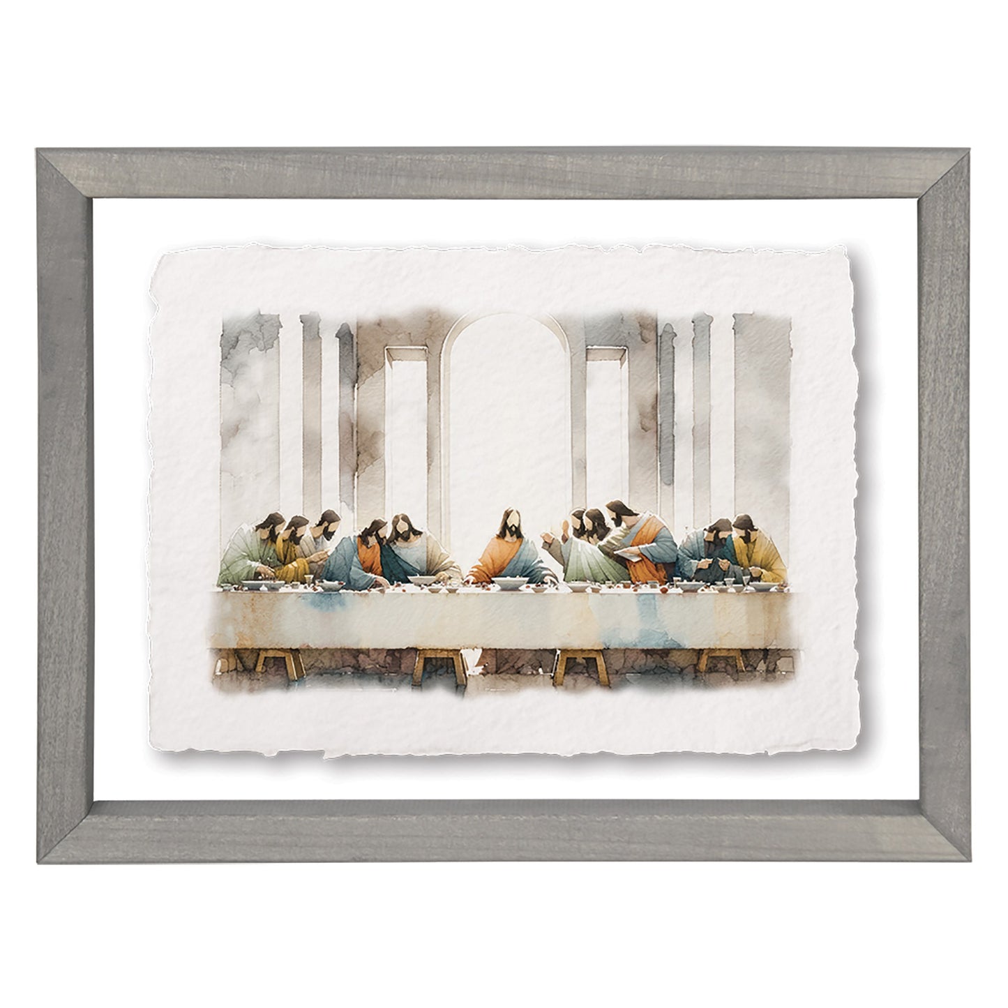 Floating Art Rectangle-Last Supper Art (11 x 14)