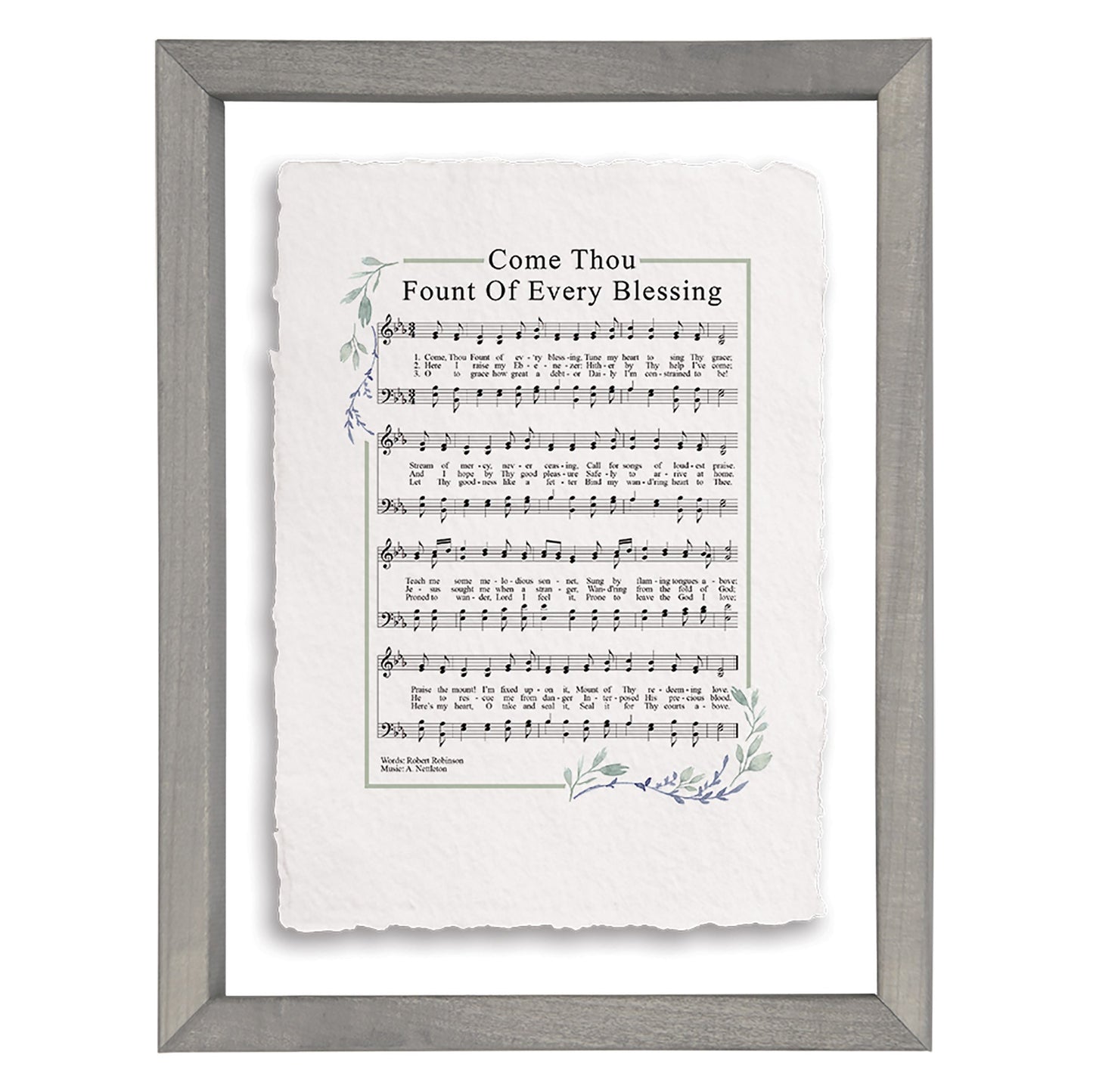 Floating Art Rectangle-Come Thou Font Hymn  (11 x 14)