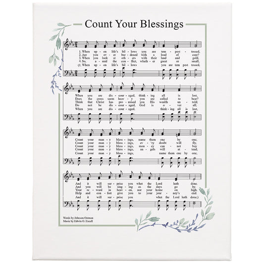 Wrapped Canvas-Count Your Blessings (12 x 9)