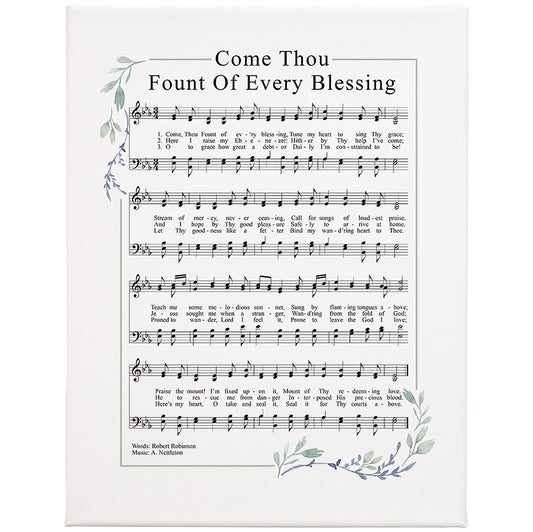 Wrapped Canvas-Come Thou Font (12 x 9)