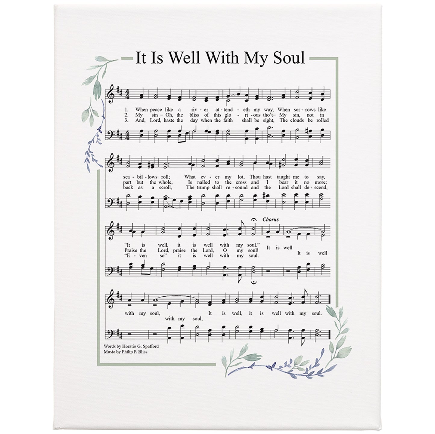 Wrapped Canvas-Well With My Soul Hymn (12 x 9)
