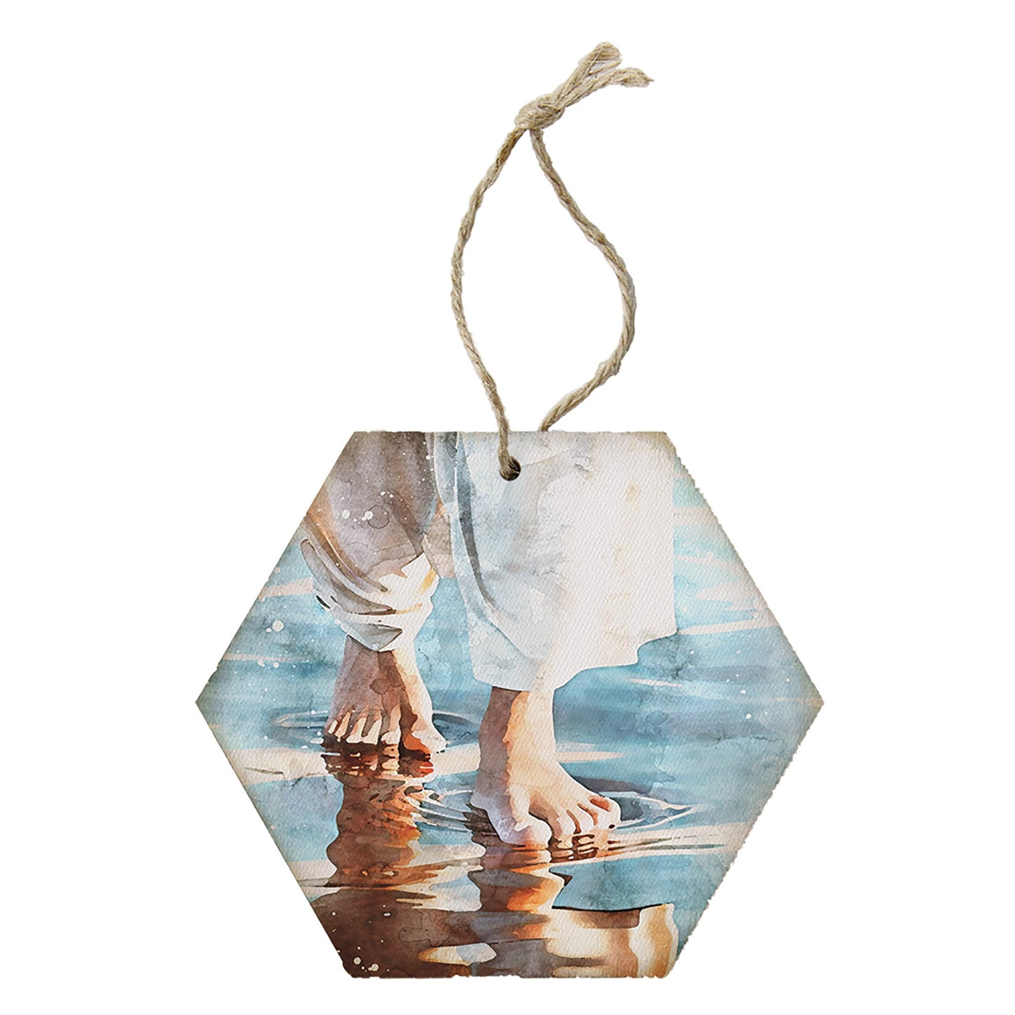 Ornament-Honeycomb-Jesus On Water (6.875 x 4.5)