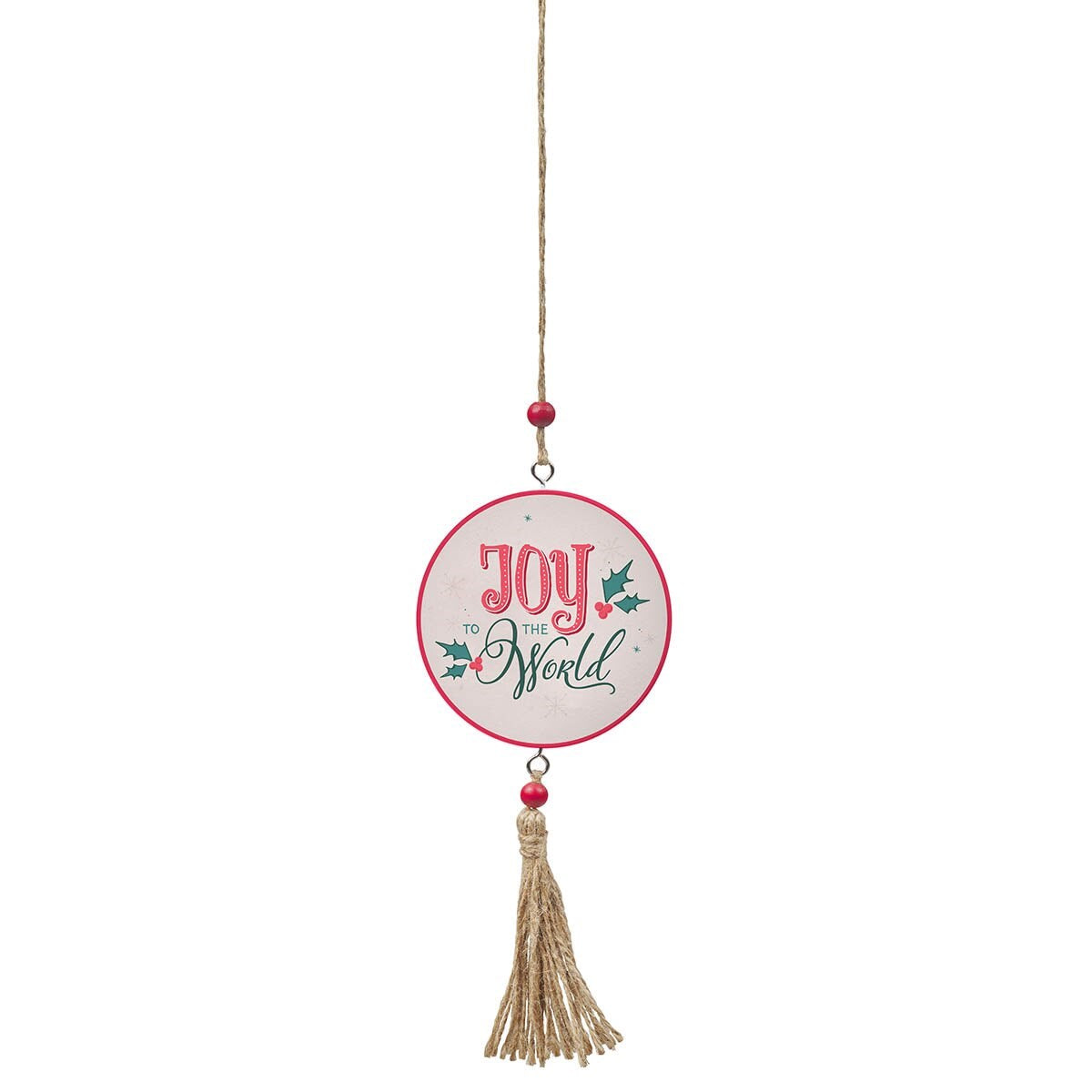 Ornament-Joy to the World (3.6" Round w/tassel)