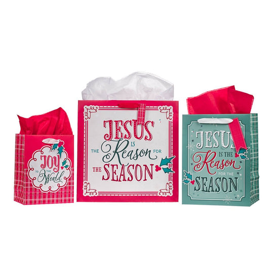 Gift Bag-Jesus is the Reason (Set Of 3)