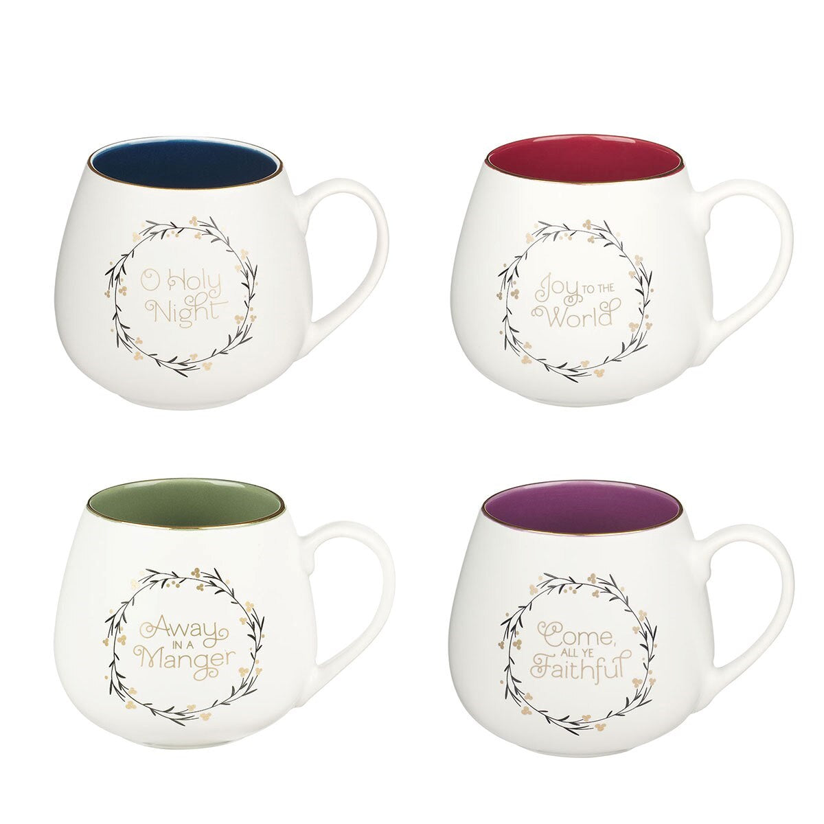 Mug Set-Christmas Wreath (Set Of 4) (MUGS60)