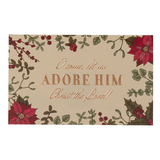 Pass-Around Card-O Come Let us Adore Him-Ps. 95:6 (Pack Of 25)