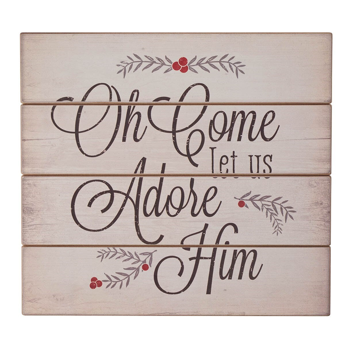 Wall Decor-Oh Come Let us Adore Him (13.2 x 12)