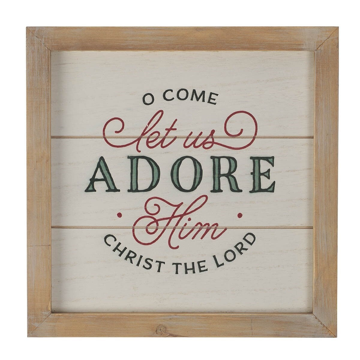 Wall Decor-Let Us Adore Him (10 x 10)
