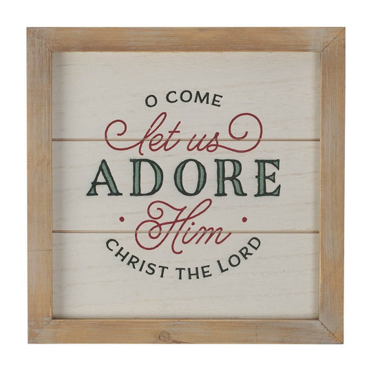 Wall Decor-Let Us Adore Him (10 x 10)