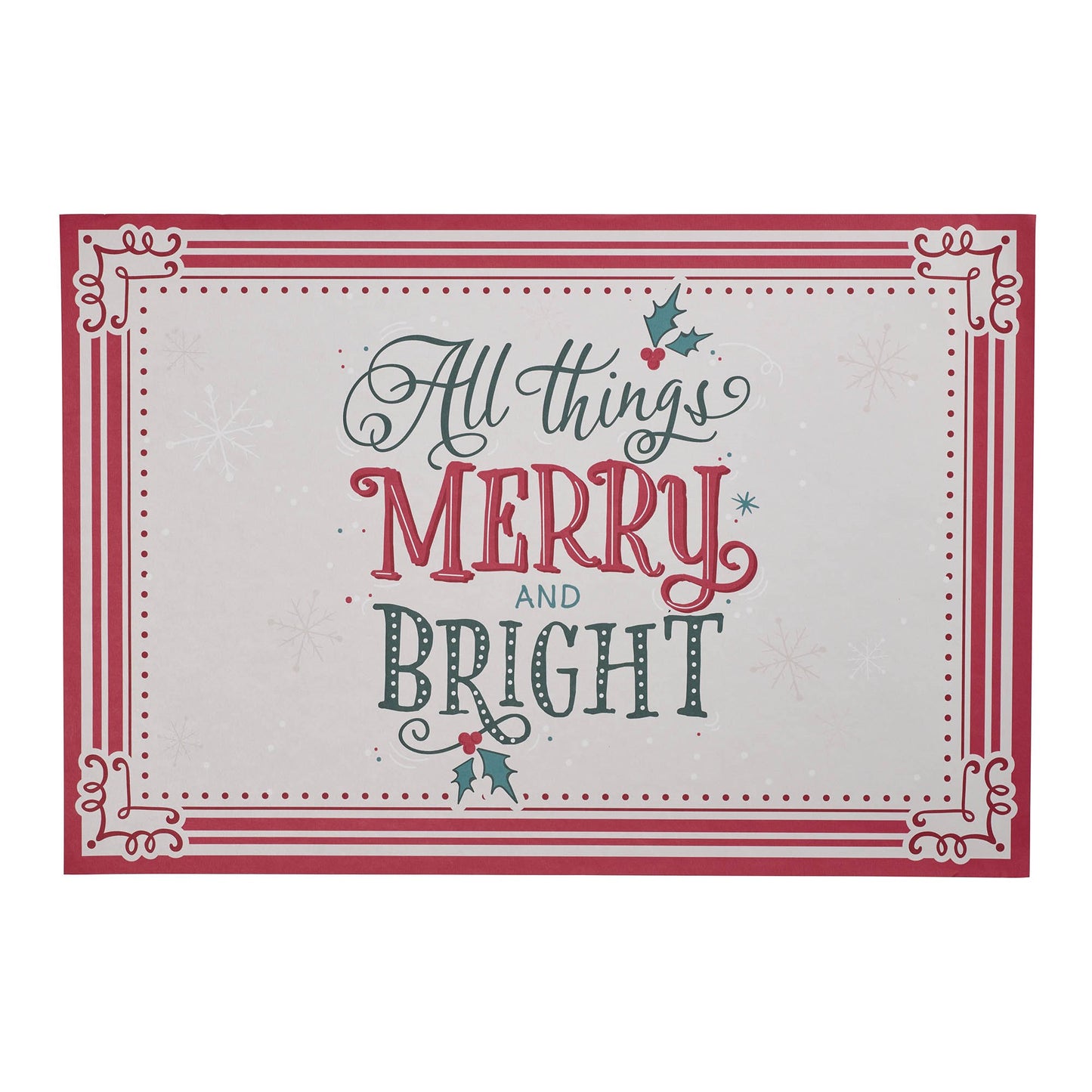 Placemat-Joy To The World (Pack Of 12)