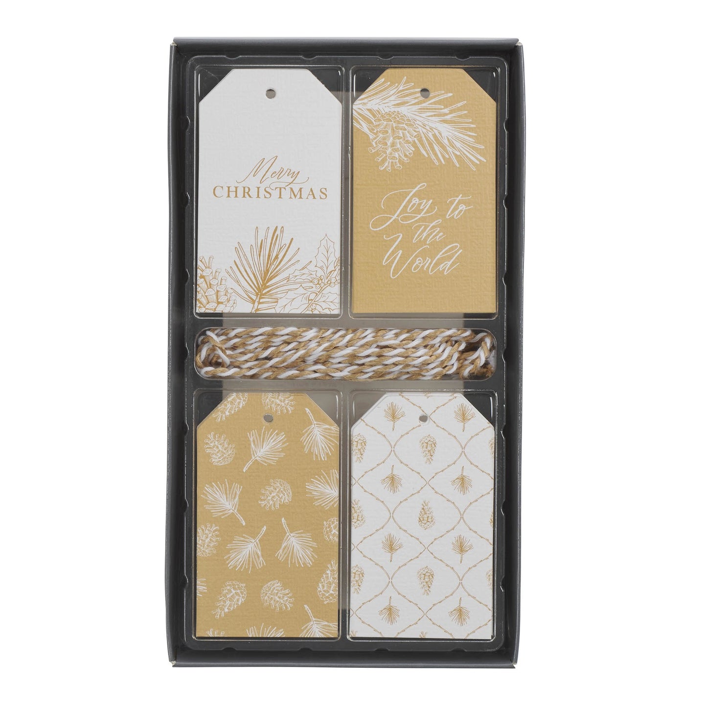 Gift Tags-Christmas Gold/White (Set of 16)