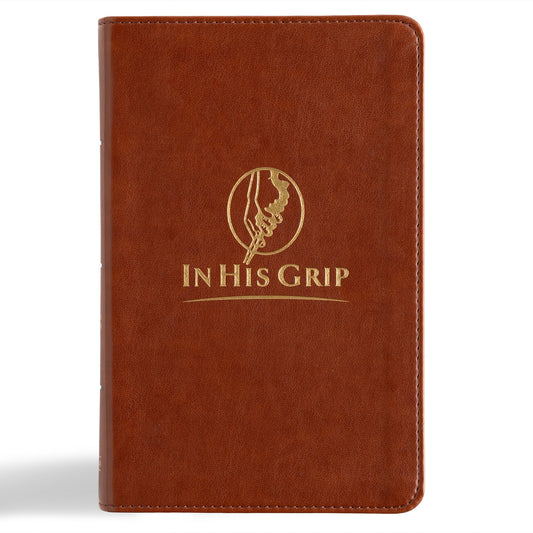 CSB In His Grip Golfer's Bible-Brown LeatherTouch