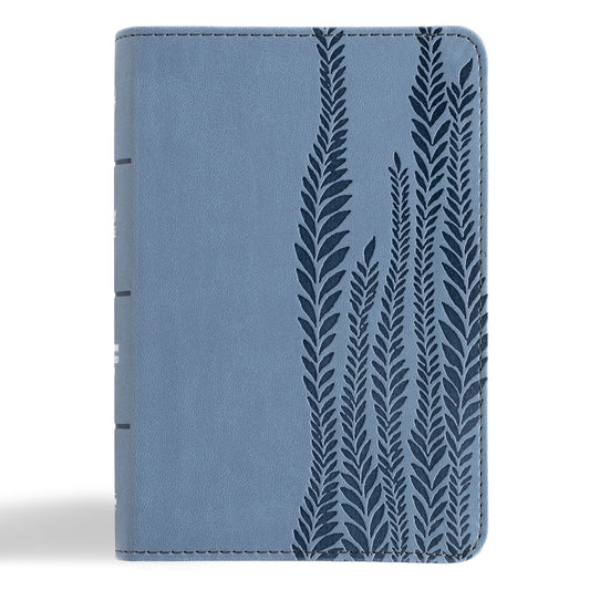 CSB Large Print Compact Reference Bible  Digital Study Edition-Slate LeatherTouch