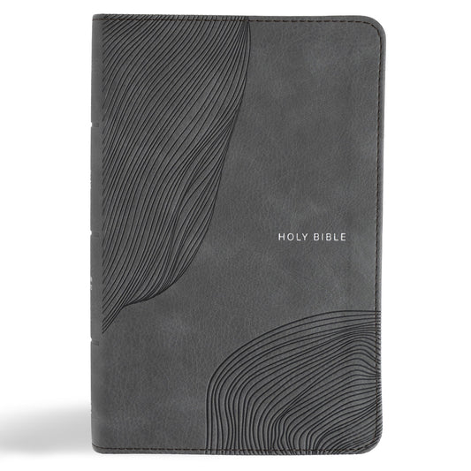 CSB Single-Column Compact Bible  Digital Study Edition-Charcoal LeatherTouch