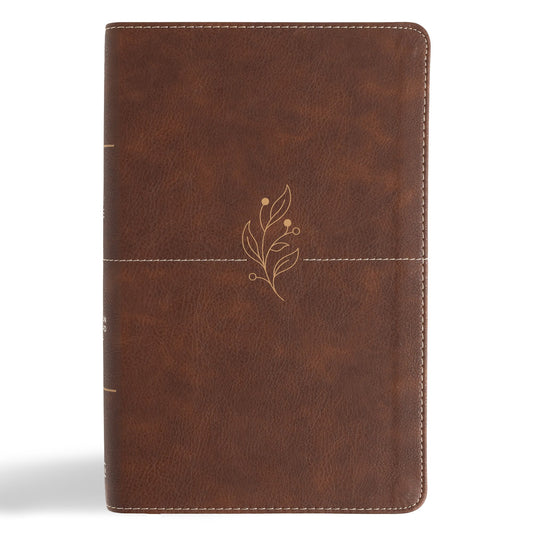 CSB Single-Column Personal Size Bible  Digital Study Edition-Brown LeatherTouch