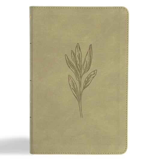 KJV Thinline Bible-Sage SuedeSoft LeatherTouch