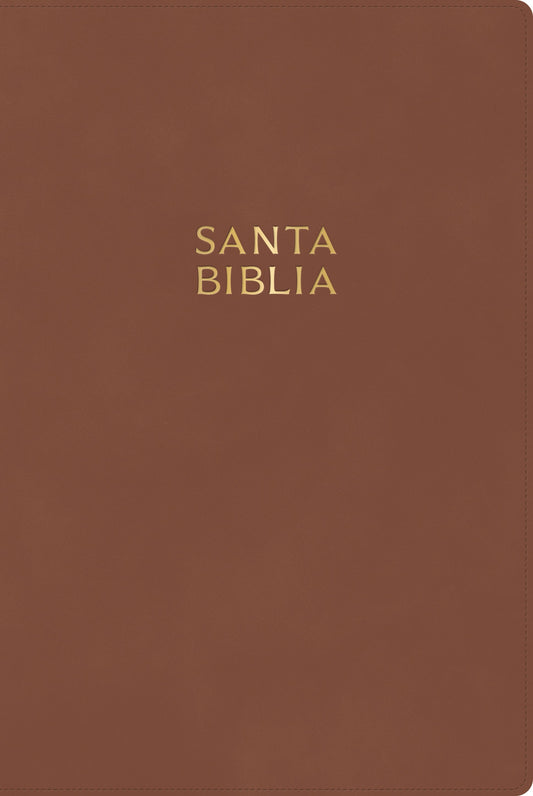 RVR 1960 Biblia Letra Gigante con Referencias (Giant Print Bible w/References)-Coffee Brown LeatherTouch