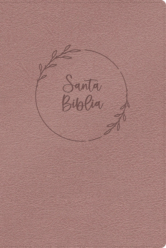 RVR 1960 Biblia Letra Gigante con Referencias (Giant Print Bible w/References)-Pearl Pink LeatherTouch