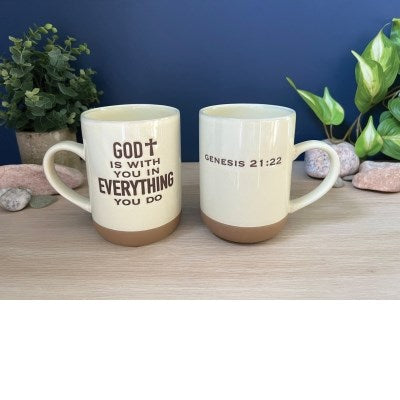 Mug-Scripture-God Is With You In Everything You Do (Genesis 21:22) (18 Oz)