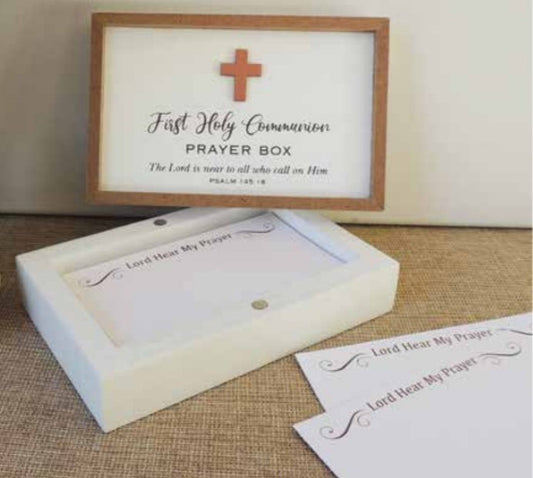 Prayer Box-First Holy Communion w/ 25 Prayer Cards (5.5" x 3.5")