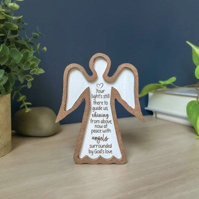 Home Decor-Standing Angel (5" x 4" x 1")