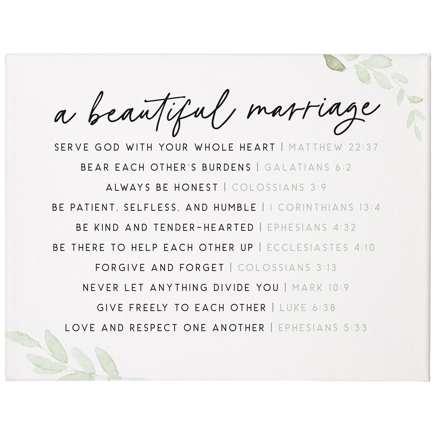 Wrapped Canvas-A Beautiful Marriage (17 x 13)