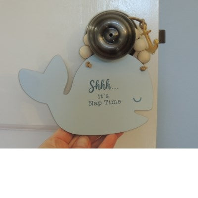 Door Knob Hanger-Wonderfully Made/Whale (Two-Sided) (Psalm 139:14)