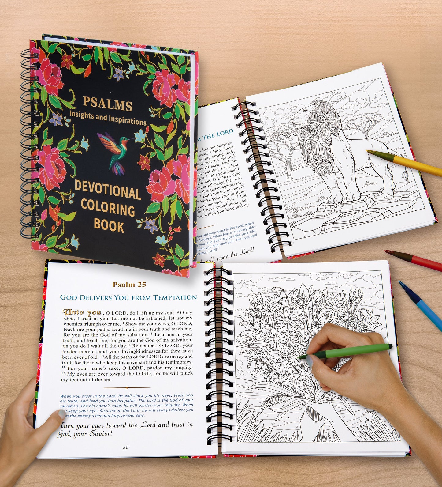 Psalms Insights And Inspirations Devotional Coloring Book (#7815)