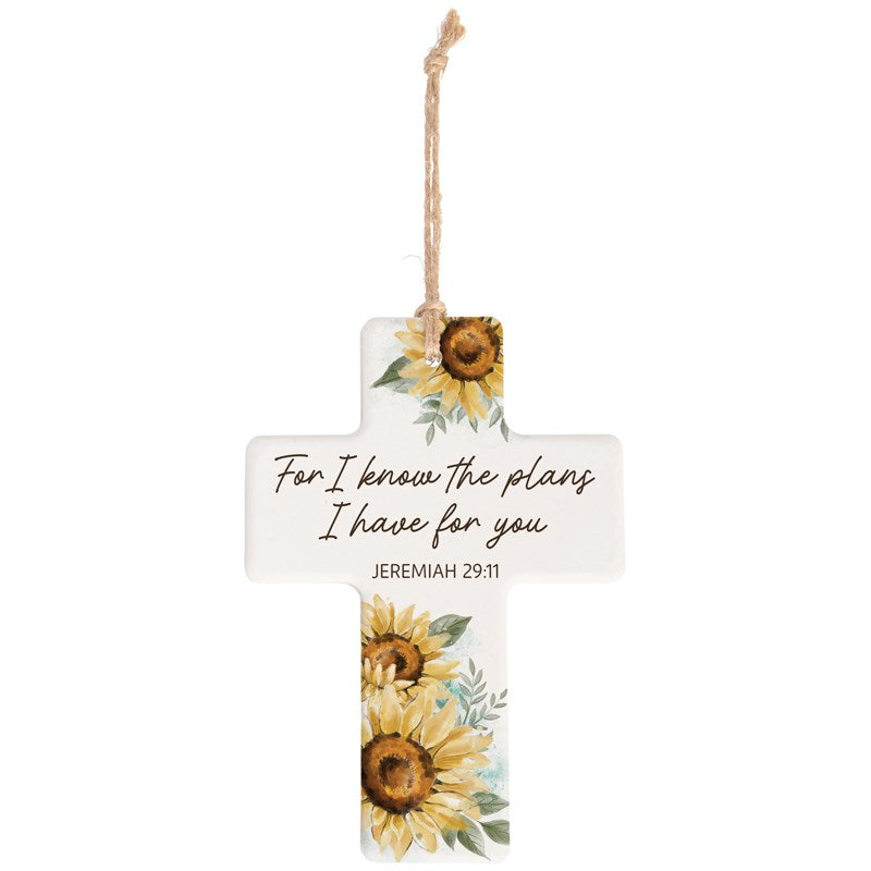 Cross Ornament-For I Know The Plans (5 1/2" x 4")