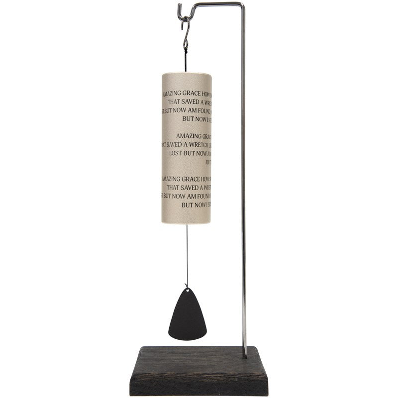 Wind Chime-Mini Cylinder Sonnet w/Stand-How Sweet The Sound-Gift Boxed (12 1/2" Long)