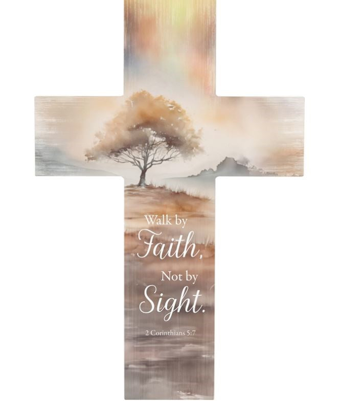 Wall Cross-Walk By Faith  Not By Sight (14")
