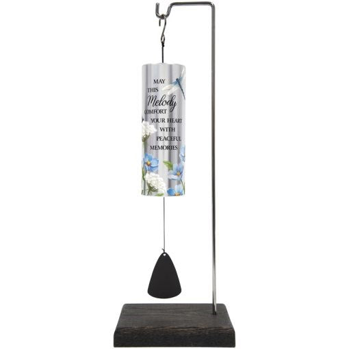 Wind Chime-Mini Cylinder Sonnets w/Stand-Peaceful Memories-Gift Boxed (12.5" x 2") (#65257)