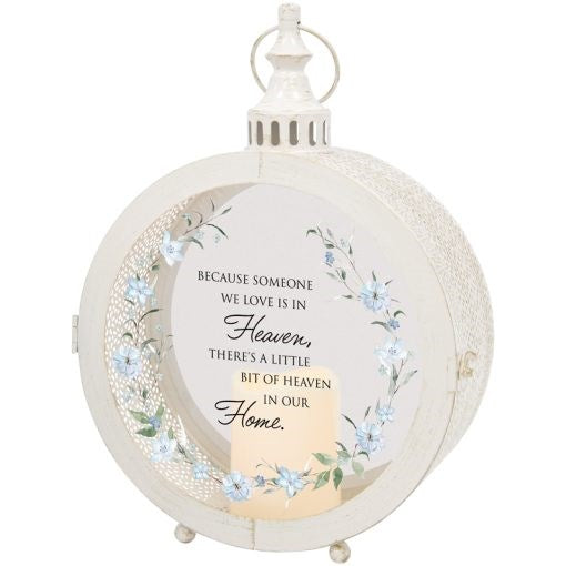Lantern w/Flameless LED Candle & Timer-Round/Heaven In Our Home (10.25" x 15" x 4") (#57727)