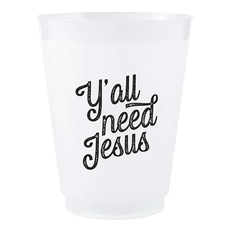 Cup-Frosted-Y'all Need Jesus (Pack Of 8)