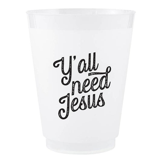 Cup-Frosted-Y'all Need Jesus (Pack Of 8)