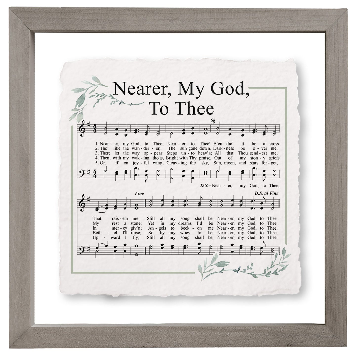 Floating Art Square-Nearer God Hymn (10" x 10")
