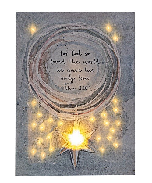 Wall Decor-LED Light Up Watercolor-Spiritual Message (8.625" x 11.75")