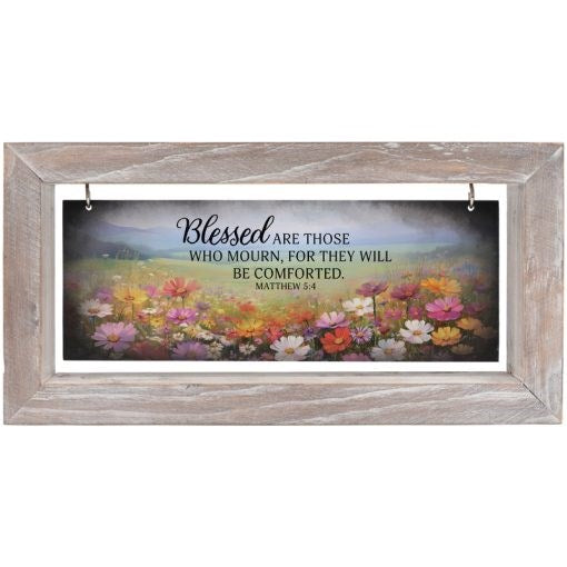 Frame Message Bar-Blessed Are Those Who Mourn (5" x 10" X 1.5) (#28208)