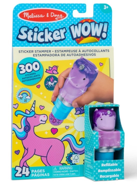 Sticker Wow! Activity Pad & Sticker Stamper-Purple Unicorn (Ages 3+)