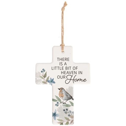 Cross Ornament-Heaven In Our Home (5.5" x 4") (#27750)