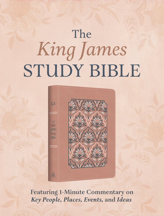 KJV The King James Study Bible-Blush Pink Floral Imitation Leather