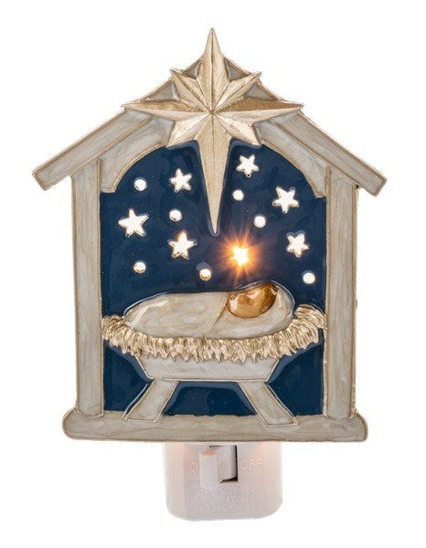 Night Light-Baby Jesus In Manger (3.75" x 5.5")