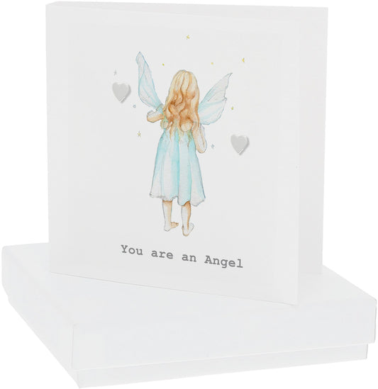Earring-You Are An Angel 7mm Sterling Silver Heart Stud (#26688)