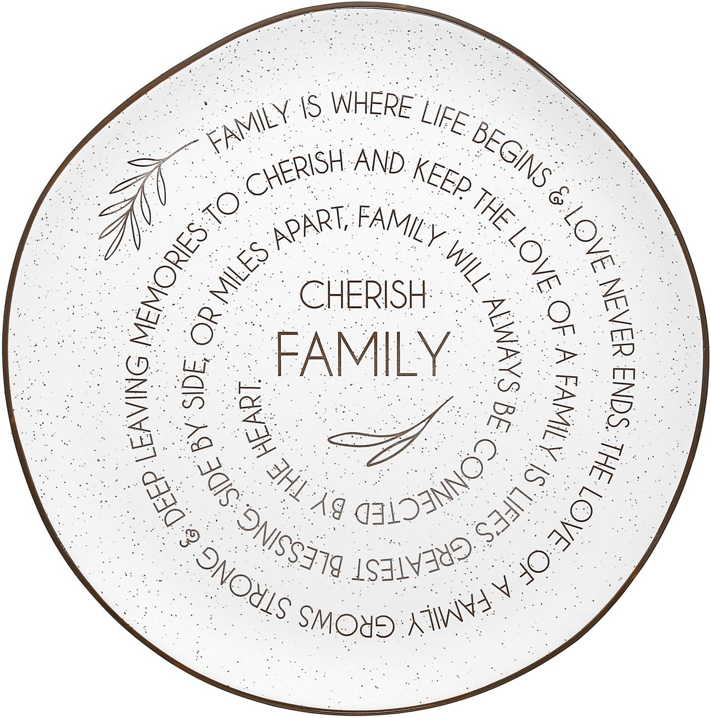 Plate-Cherish Family-10.5" Ceramic (#88608)