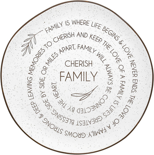 Plate-Cherish Family-10.5" Ceramic (#88608)
