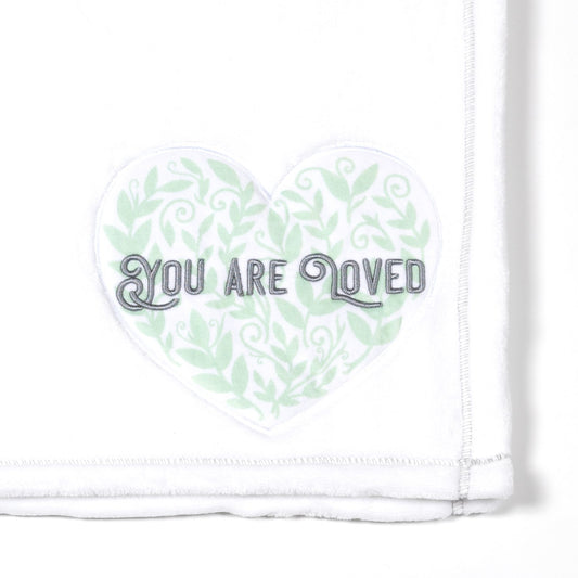 Throw Blanket-You Are Loved/Loaded Vines-Royal Plush (50" x 60") (#19774)