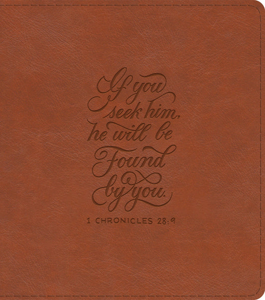 ESV Journaling Study Bible-English Saddle  1 Chronicles 28:9 Design TruTone over Board
